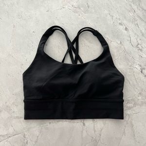 Black Lululemon Energy Longline Bra